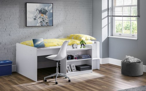 White 3ft single bed - white, +