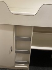 Mid sleeper bed with desk and