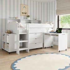 White Mid Sleeper Cabin Bed