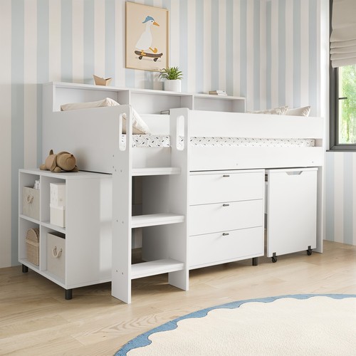 White mid sleeper - sleeper, bed