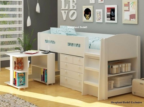 Cabin bed with desk and - bed,