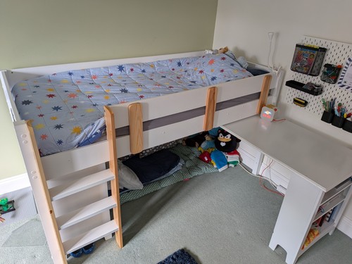 Mid sleeper kids bed - bed, desk