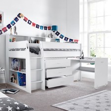 Ersa White Mid Sleeper Bed